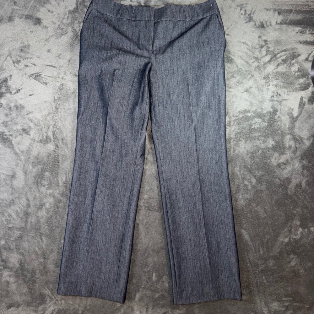 Womens 10 Calvin Klein Dress Pants Blue Excellent Straight Leg Trousers